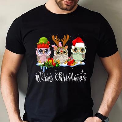 Merry Christmas Men T-shirt Hip Hop Tops Cartoon Graphic Male Clothes Fashion Short Sleeve Tees Aesthetic Hip Hop Streetwear