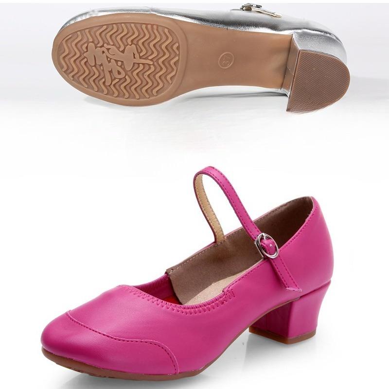 

Women s Silver Dance Shoes Square Dance Dancing Soft Bottom Dance Performance Shoes 34 ярко-розовый