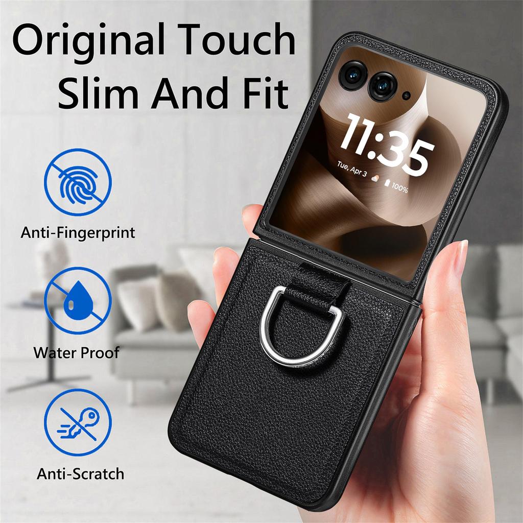 Coque Ring Holde Phone Case for MOTO Razr 70 Ultra 60 50 2026 2026 2026 Razr70 5G Razr60 Razr50 Leather Cover Funda Capa Cases