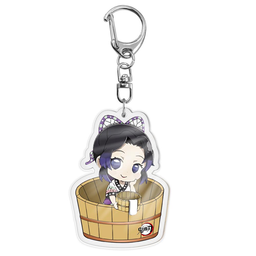 Demon Slayer Kimetsu No Yaiba Infinity Castle Acrylic Keychain Accessories Bag Charm Tokitou Muichirou Action Model Figure Playthings