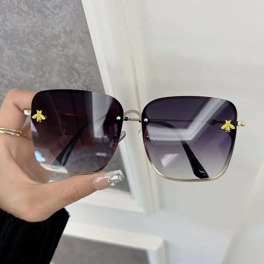 Geometric Square Designer Sunglasses Women Men Big Frame Gradient Lovely Sun Glasses Female Male Brand Fashion