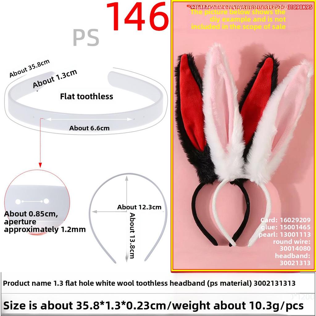 Plastic Hair Band Headband Accessories Two-sided Flat Hair Band Base Plate Hair Decoration