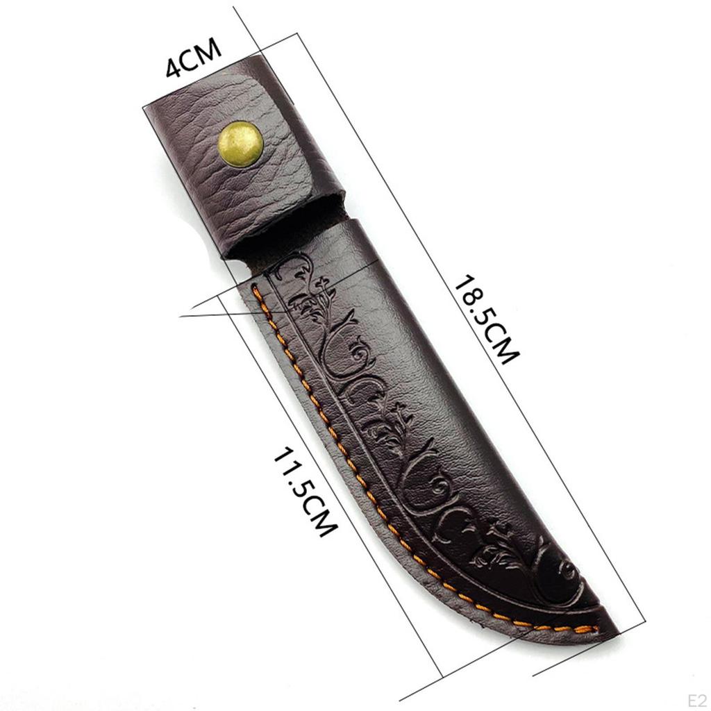 Funda de cuero sintético para cuchillos, multiusos, fácil de transportar, ideal para barbacoas, camping y caza.