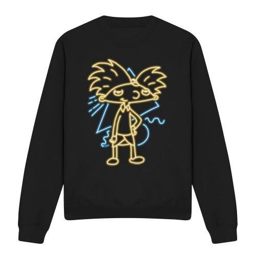 Hey Arnold! Unisex Neon-Sweatshirt für Erwachsene