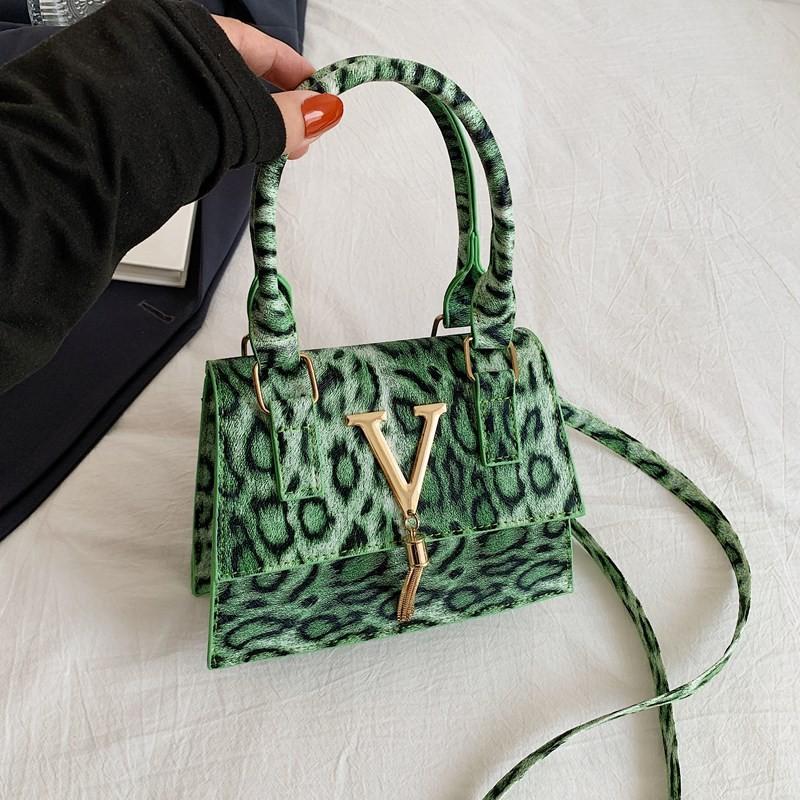 Chic Vintage Leopard Print Commuter Small Square Bag Fashionable And Versatile For Daily Use