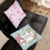 Cartoon My Melody Pillow Case Fashion Square Pillowcase Bedroom Sofa Room Ins Decoration Leisure Cushion Cover 40x40