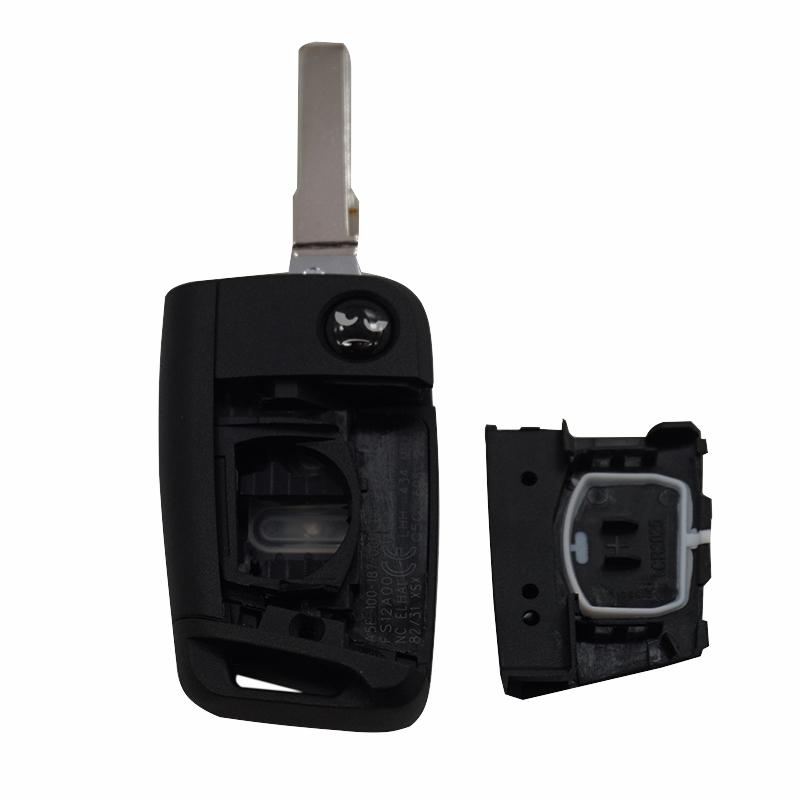 Cocolockey 3 Tasten Klappschlüssel Gehäuse Für Skoda Octavia A7 Für Vw Golf 7 Mk7 Für Seat Leon Passat Beetle Polo Bora