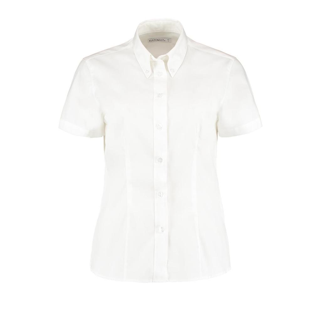 Kustom Kit Ladies Corporate Oxford Short Sleeve Shirt