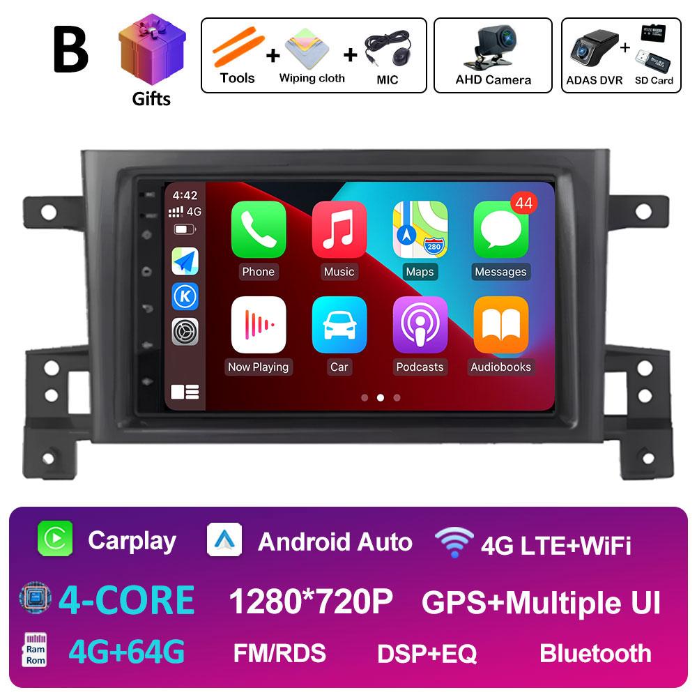 Smart System GPS Navigation For Suzuki Grand Vitara 3 2005 2006 2007 2008 2009 - 2015 Wireless Carplay Car Video Player No 2 din