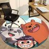 We Bare Bears Friends Office Round Area Rug, Under Office Chairs Bedroom Living Room Home Decor  a1022119