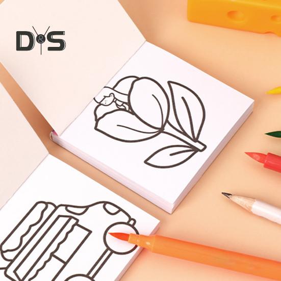 Kids Doodle Book Kids 5 Themes 50 Pictures Stimulate Imagination Portable Mini Graffiti Book with Simple Patterns