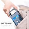 Holder for AirTag/iPhone Air Case Detachable Card Holder Leather+TPU+PC Phone Cover
