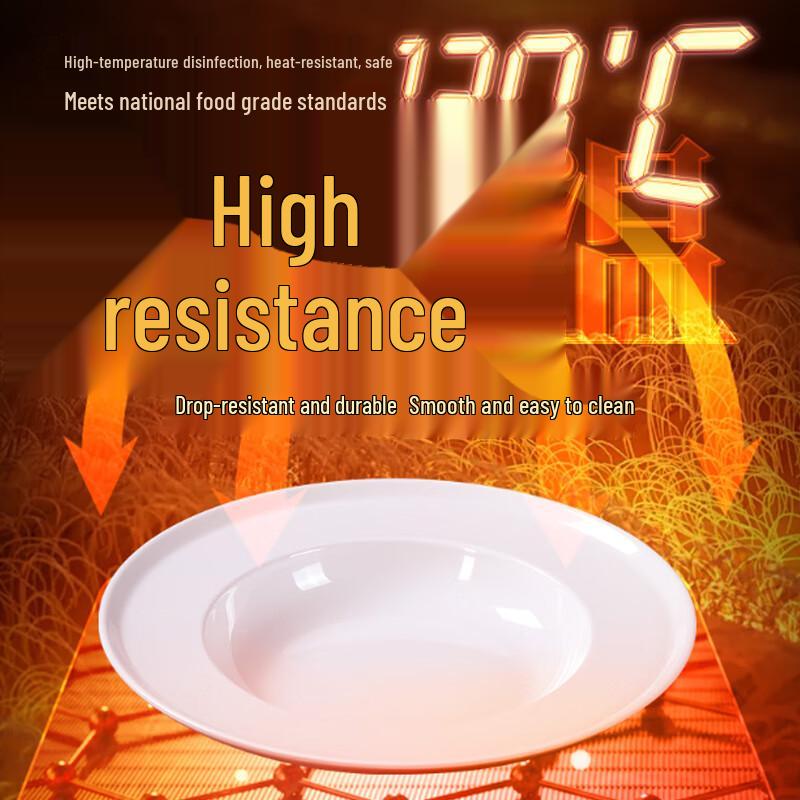 Jiu Bing Melamine Deep Serving Plate Set