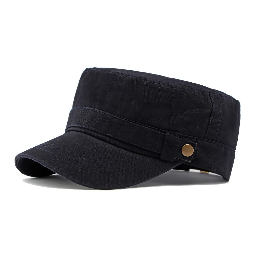 Men's Cotton Flat Top Hat Outdoor Sun Protection Cap