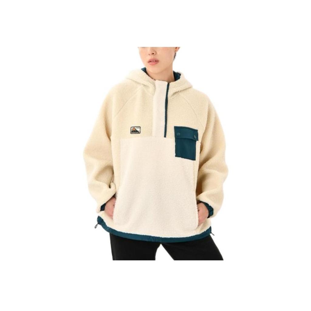 Vans Colorblock Hoodie Pullover Women Tops Oatmeal VN0A7YGX2N1