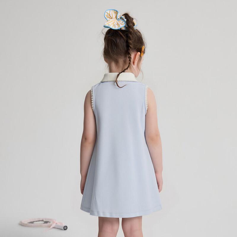 Deesha Girls Summer Color-block Sleeveless Dress 130
