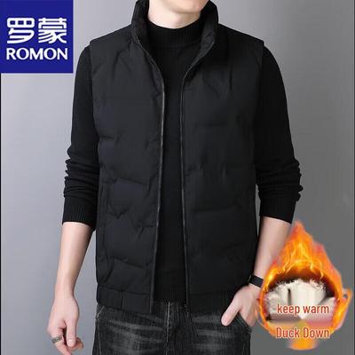 Men's Casual Stand Collar Duck Down Vest