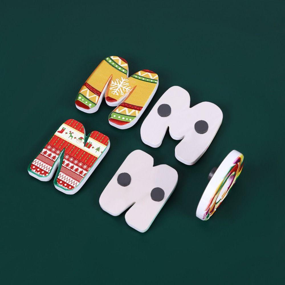 12/14/26Pcs DIY Christmas Alphabet Magnets Resin Art Christmas Fridge Magnets  Living Room