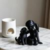 Girl And Dog Statue Nordic Style Desktop Girl Dog Figurine for Bedroom Living Room Home Office Shelf Desk Decor