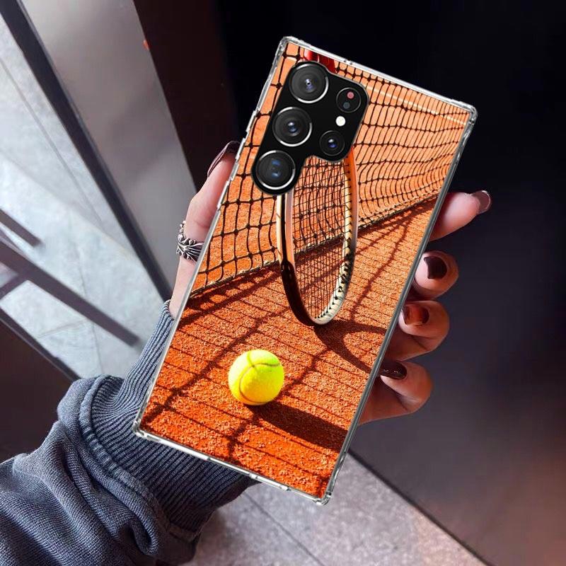 Tennis Sport Phone Case For Samsung Galaxy S23 S24 S25 Edge S26 Ultra S22 + S21 Plus S20 FE Cover Silicone Print Shell Galaxy S2