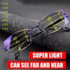 Retro Rimless Reading Glasses Men And Women Presbyopia Glasses Anti-Blue Light Glasses Diopter +100 To +400