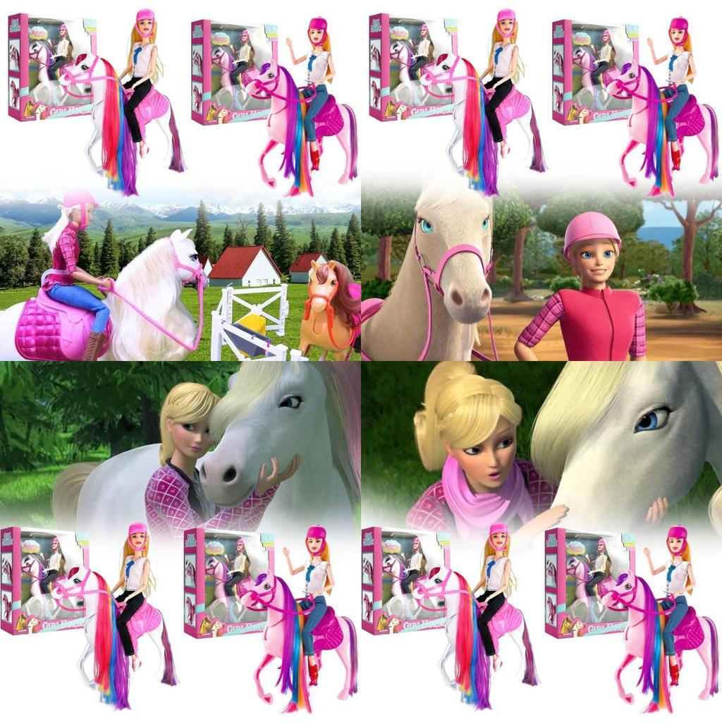 Realistic Movable Horse Saddle Model Set With Detachable Farm Stable Toys For Kids