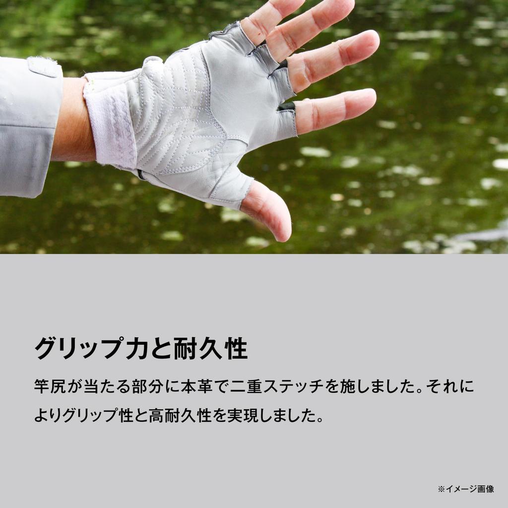 SHIMANO 05 Spatula Echtlederhandschuhe, Rechte Hand, GL-16RX, Khaki, Groß