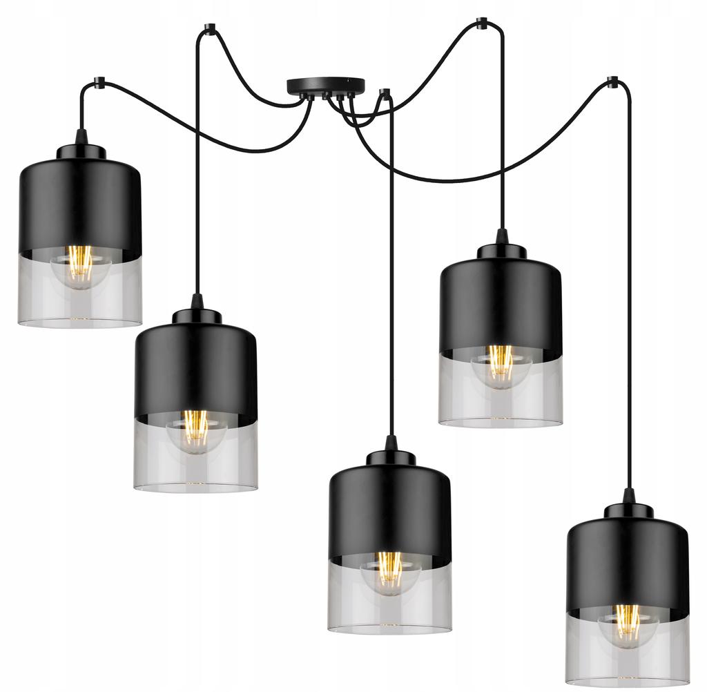 MODERN GLASS SPIDER CEILING HANGING LAMP