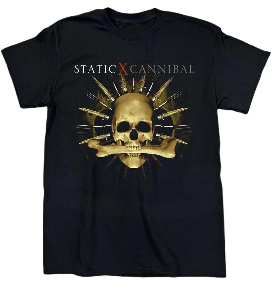 Static X Band Cannibal Album Heavy Cotton Black All Size T Shirt Unisex T-Shirt L
