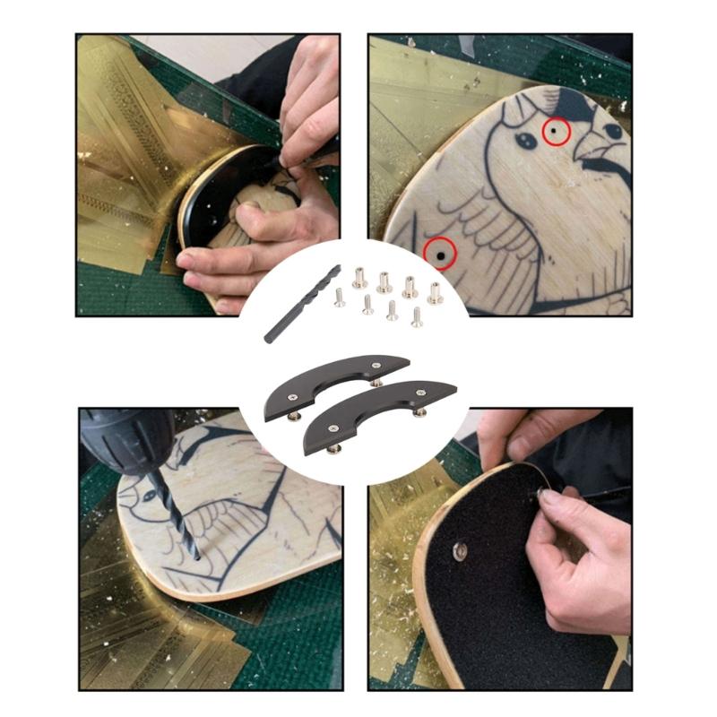 Skateboard Deck Guards Protector Plastic Longboards Deck Bottom Guard Plastic Head And Tail Protection Board Enduring