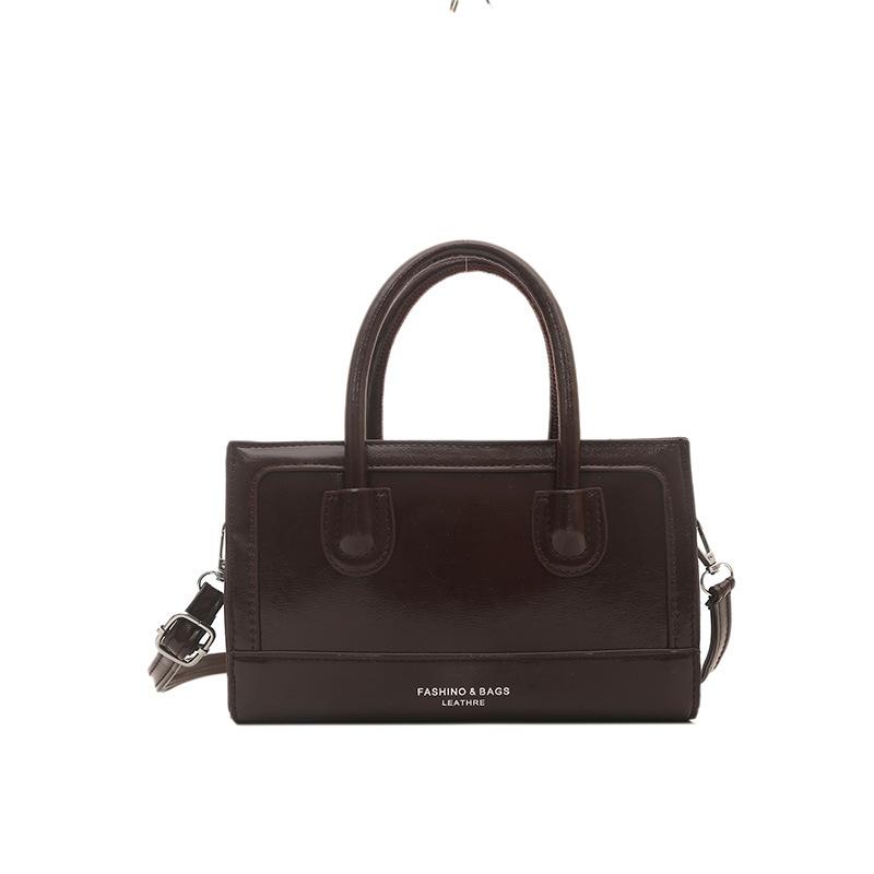 

Niche casual simple bag messenger bag women s new daily shoulder bag fashionable retro handbag темно-коричневого кольору