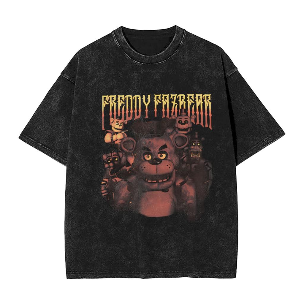 FNAF At Freddys TShirt Beach Awesome T Shirts Cotton Trendy Cool Tee Shirt For Male ShortSleeved Loose Tops