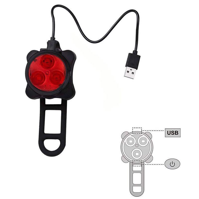 Usb Rechargeable Waterproof Ipx4 Bike Light Set For Safe Night Riding**
