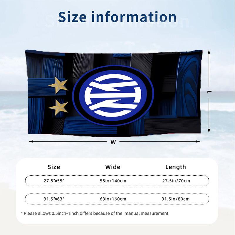 FC Internazionale Milano (5) Theme Beach Towel Sand Resistant Soft And Comfortable Suitable For The Pool Camping Yoga And Diving A Travel