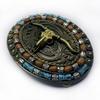 Bohemian Western Cowboy Głowa Byka Owalna Klamra Paska, 4,0 cm Retro Casual
