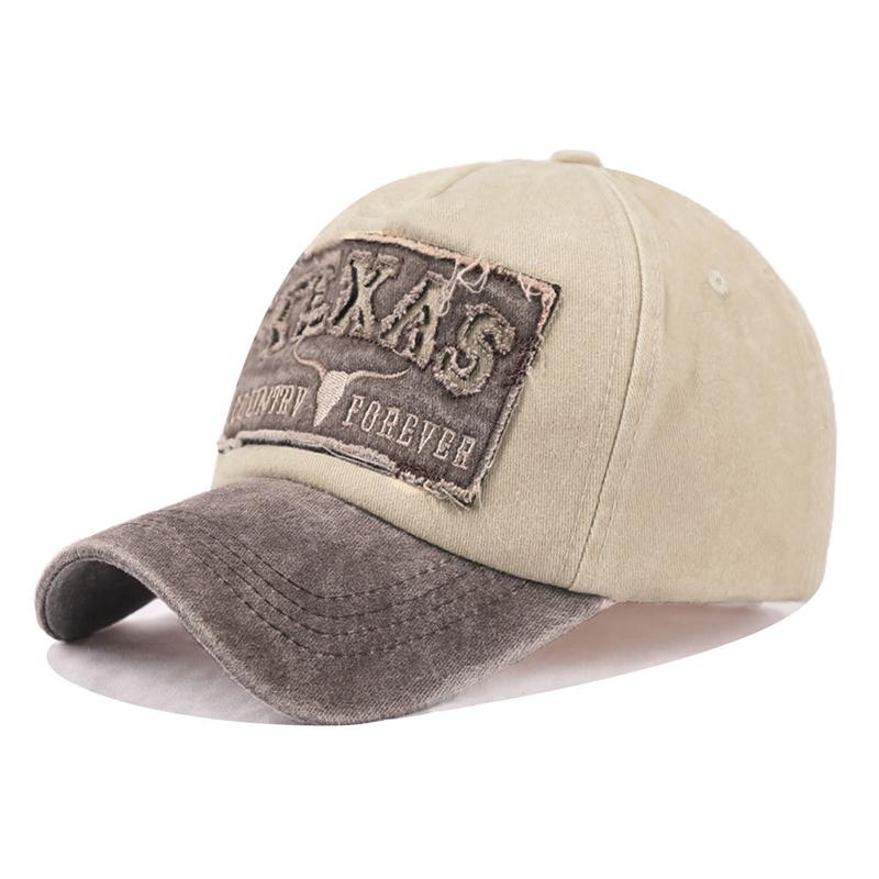 Vintage Washed Distressed Letter Baseball Cap Spring and Autumn Sunshade Duckbill Hat Stylish Versatile Trendy Cap