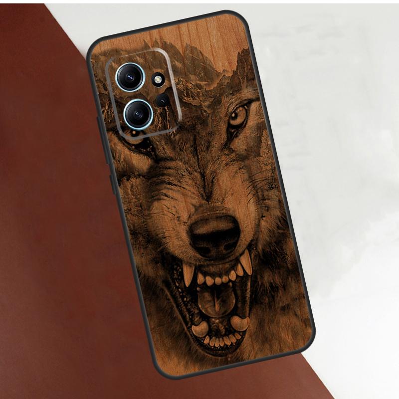 Wolf Bike Butterfly Wood Case For Xiaomi Redmi Note 14 13 9 10 11 12 15 Pro Plus Cover For Redmi 15 C 13C 12C 10C 14C