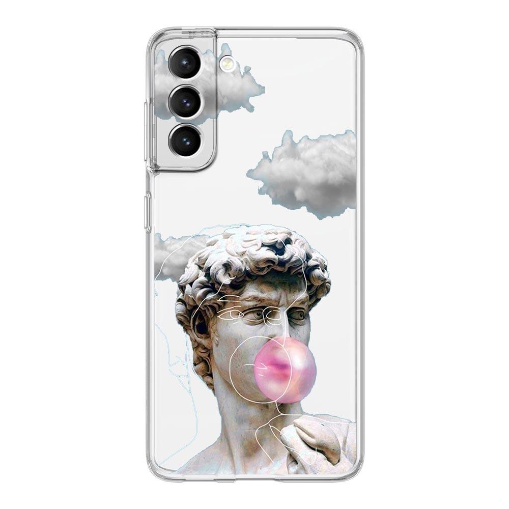 Phone Case For Samsung Galaxy S24 Ultra S23 FE S22 S20 S21 5G S10 S9 Plus S10E S8 Soft Clear Art Aesthetic David Mona Lisa Cover