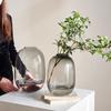 Elegant Acrylic Glass Vase for Fresh Flower Arrangements - Hydroponic Campanula, Willow Bark, and Horse Chestnut Display for Living Rooms