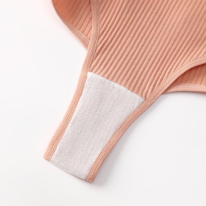 Women's Sexy Low-Rise Cotton Striped Thong Panties