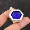 Facettierter blauer Saphir-Anhänger, Edelstein-Anhänger, handgefertigter Schmuck, 925er Sterlingsilber-Anhänger, neuestes Design, Boho-Schmuck, Geschenk für Sie