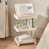 3/4 Tier Mobile Storage Rack Trolley Bookshelf Household Cart Kitchen Corner Narrow Slit Storage Cabinet Bathroom Living Room