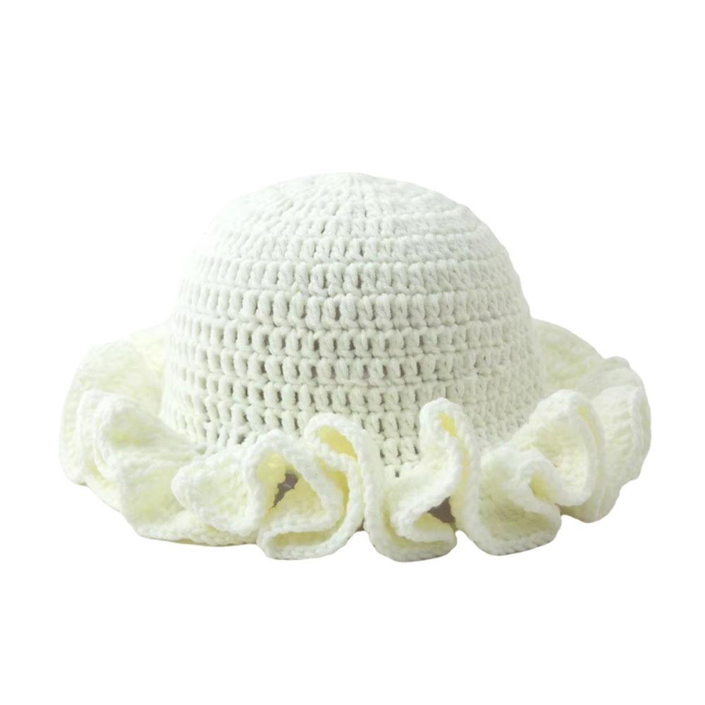Floppy Women Bucket Hat Crochet Knit Beanie Hat Casual Fisherman Cap