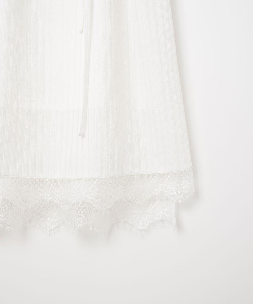 MILLO WOMEN Asymmetrical Lace Midi Dress [White]