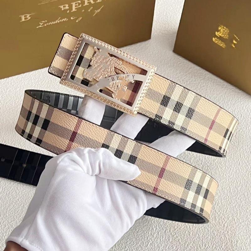 Men's Cross-border Leather Belt – Smooth B-li Buckle, Versatile for Business and Fashion, Ideal for Youth and Jeans.