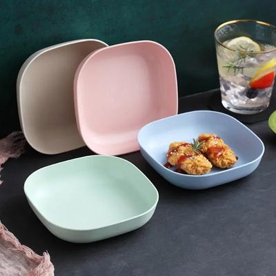1PCS Reusable Plastic Tray, Fruit Dessert Plate, Family Side Plate, Vegetable Salad Plate, Pastry Storage Bowl, Cutlery Supply