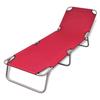 VidaXL Red Folding Sunbed with Adjustable Backrest Chaise Lounge 41479