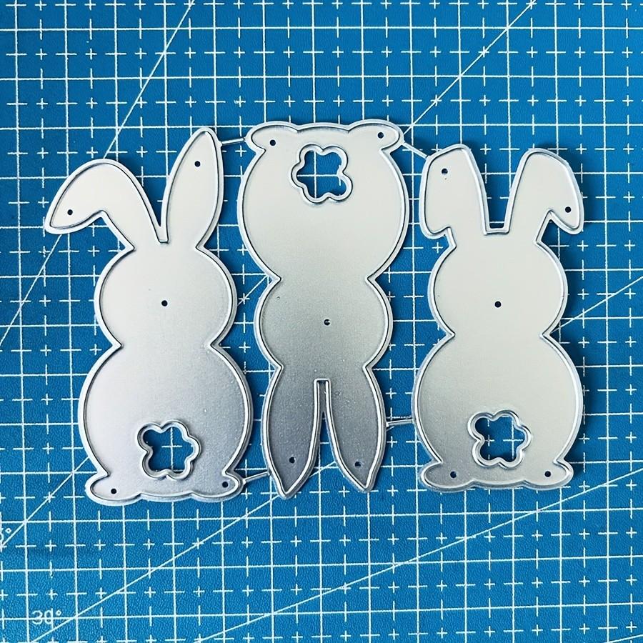 Easter 3pcs/lot Rabbits Metal Cutting Dies Cutter Stencils Scrapbooking Decorative Embossing Photo Album Decor Card Making DIY Craft
