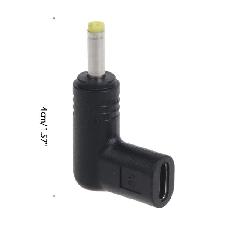90 Degree Type-C Plug Converter USB-C Female to DC5V Male Jack 4.0x1.7mm Adapter