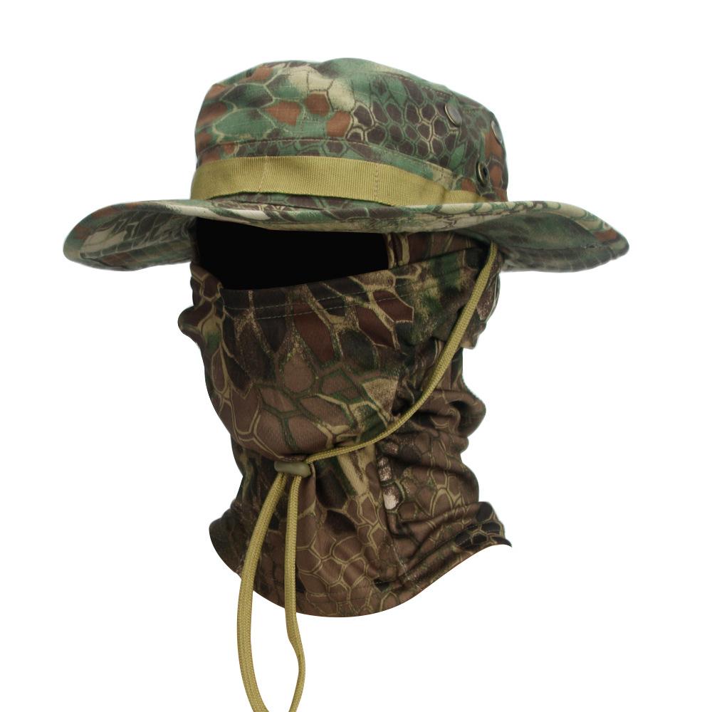 2-In-1 Sun Hat With Neck Face Gaiter, Uv Protection Boonie Hat For Outdoor Fishing Hiking
